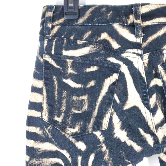 Denim and Supply Ralph Lauren Black Creme Zebra Skinny Jeans 27 NWOT - Picture 8 of 16